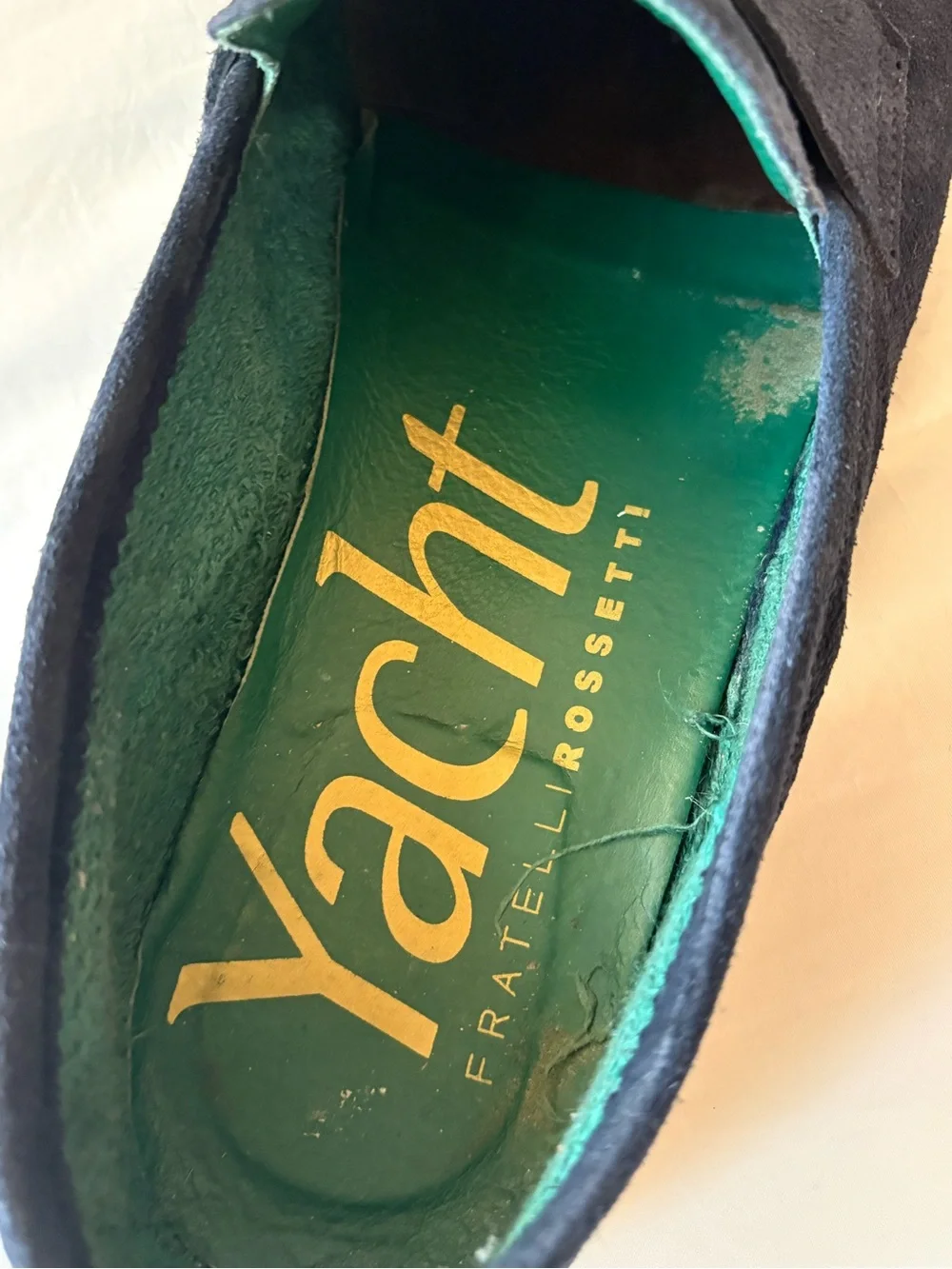 MSRP $400+ Fratelli Rossetti Navy Suede Penny Loafers (fits Men’s US 12) *Read
